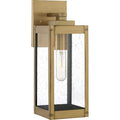 Antique brass wall sconce, by Quoizel, for hallway or living room