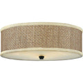 Mystic black flush-mount ceiling light, by Quoizel, for hallway, bedroom, or entryway